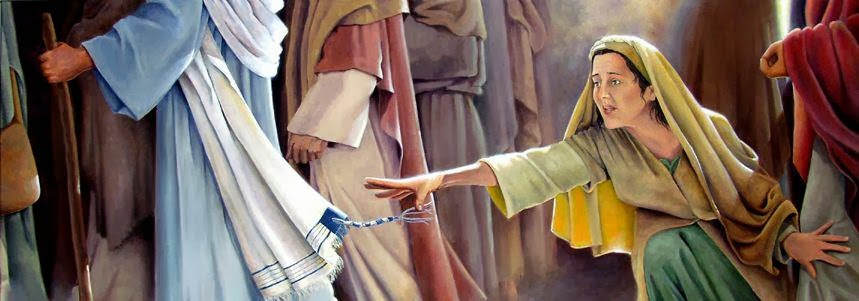 Žena dotiče Isusa